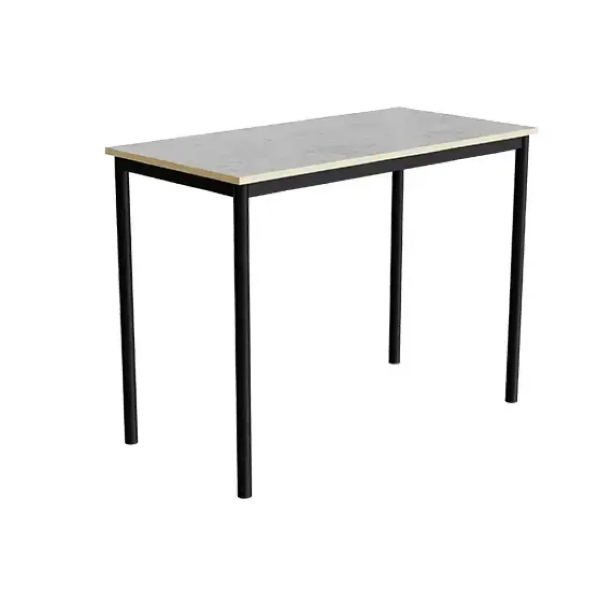 Bord Combi 200, L1200xB600xH900 mm, lys grå, lyddæmpende linoleum, sort understel