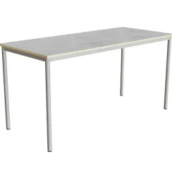 Bord Combi 200, L1800xB800xH900 mm, lys grå, lyddæmpende linoleum, alugråt stel