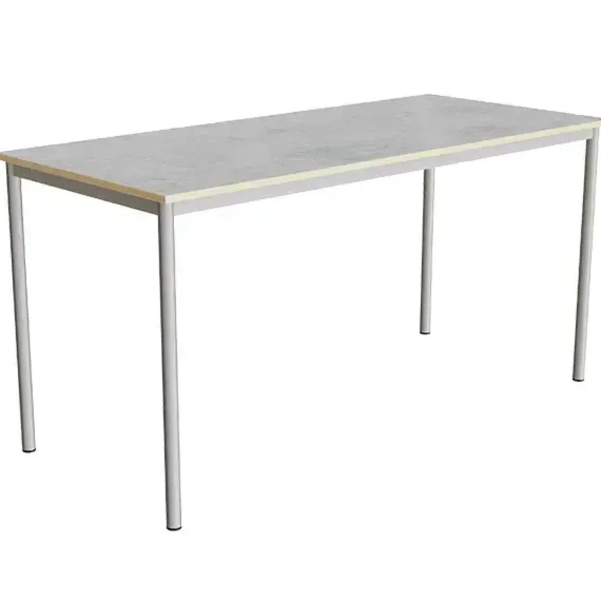 Bord Combi 200, L1800xB800xH900 mm, lys grå, lyddæmpende linoleum, alugråt stel