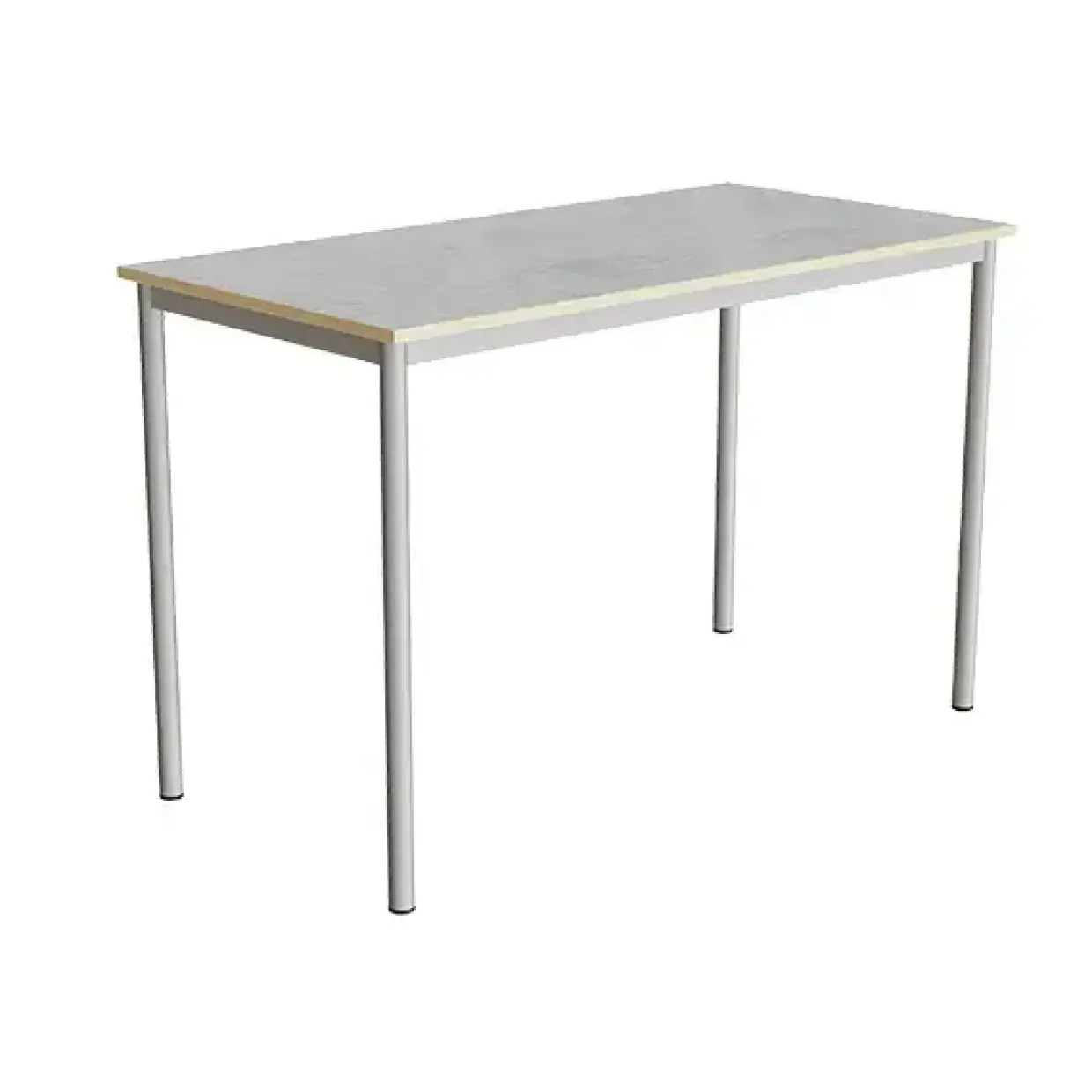 Bord Combi 200, L1400xB700xH900 mm, lys grå, lyddæmpende linoleum, alugråt understel