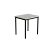 Bord Combi 200, L700xB600xH720 mm, lys grå, lyddæmpende linoleum, sort understel