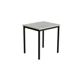 Bord Combi 200, L700xB600xH720 mm, lys grå, lyddæmpende linoleum, sort understel