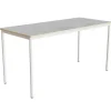 Bord Combi 200, L1800xB800xH900 mm, Lys grå, lyddæmpende linoleum, hvidt stel