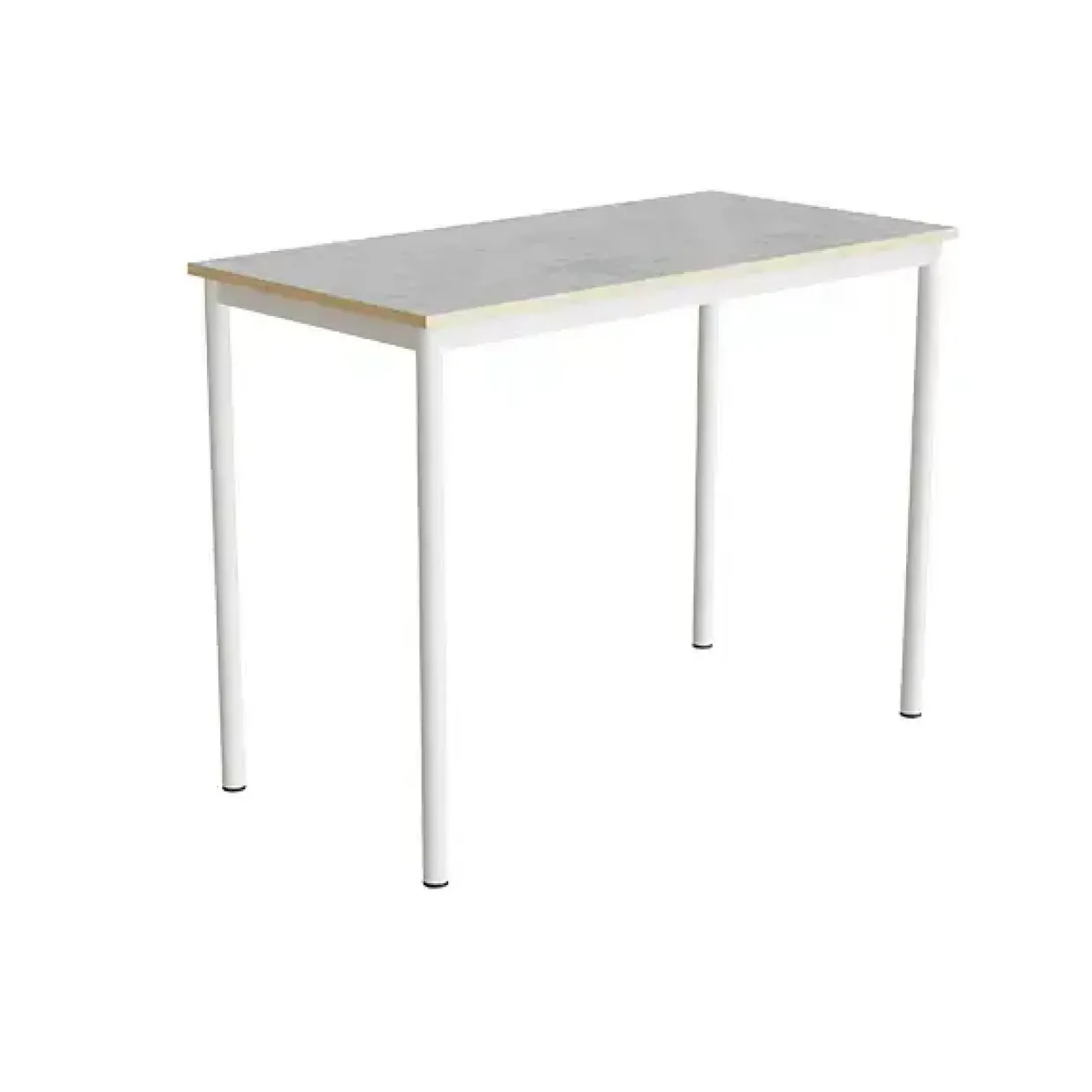 Bord Combi 200, L1200xB600xH900 mm, lys grå, lyddæmpende linoleum, hvidt understel