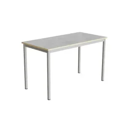 Bord Combi 200, L1200xB600xH720 mm, lys grå, lyddæmpende linoleum, alugråt understel