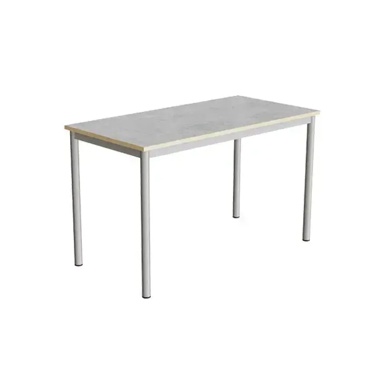 Bord Combi 200, L1200xB600xH720 mm, lys grå, lyddæmpende linoleum, alugråt understel