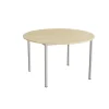 Bord Combi 206, Ø1200 mm, højde 720 mm, birk laminat på alugråt stel