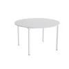 Bord Combi 206, Ø1200 mm, højde 720 mm, grå laminat på hvidt stel