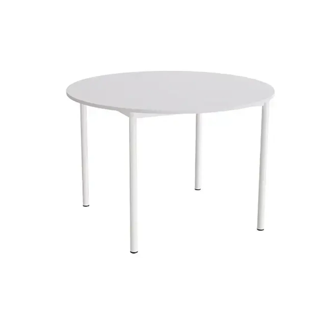 Bord Combi 206, Ø1200 mm, højde 800 mm, grå laminat på hvidt stel