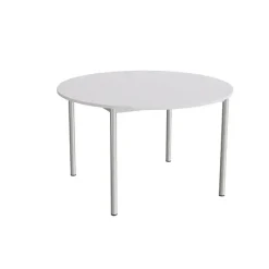 Bord Combi 206, Ø1200 mm, højde 720 mm, grå laminat på alugråt stel