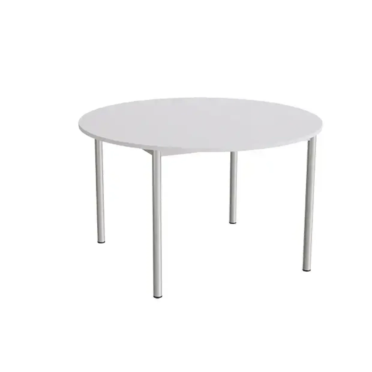 Bord Combi 206, Ø1200 mm, højde 720 mm, grå laminat på alugråt stel