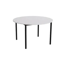 Bord Combi 206, Ø1200 mm, højde 720 mm, grå laminat på sort stel