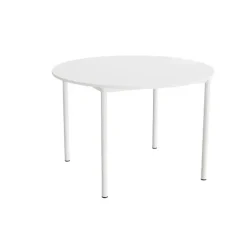 Bord Combi 206, Ø1200 mm, højde 800 mm, hvid laminat på hvidt stel