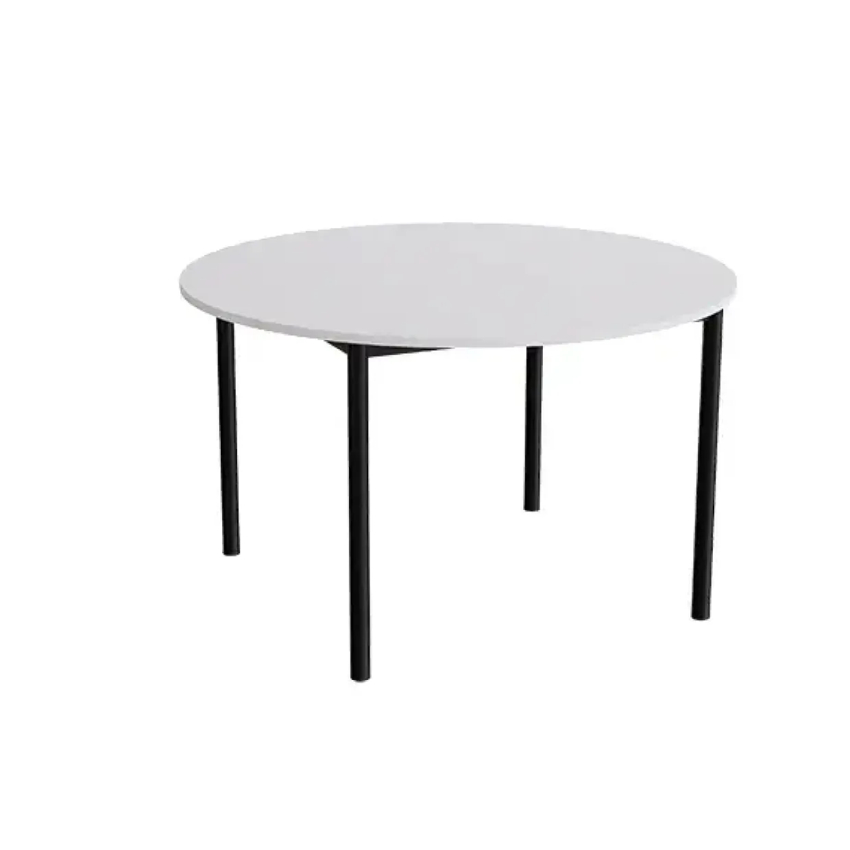 Bord Combi 206, Ø1200 mm, højde 720 mm, lydabsorberende grå laminat på sort stel