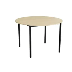Bord Combi 206, Ø1200 mm, højde 800 mm, lydabsorberende birkelaminat på sort stel