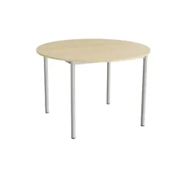 Bord Combi 206, Ø1200 mm, højde 800 mm, lydabsorberende birkelaminat på alugråt stel