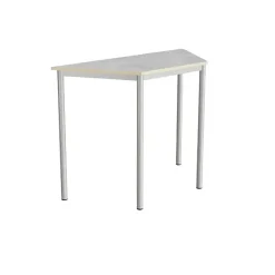 Bord Combi 195, trapezformet, L1200/L600xB520xH900, lys grå, lyddæmpende linoleum, alu stel