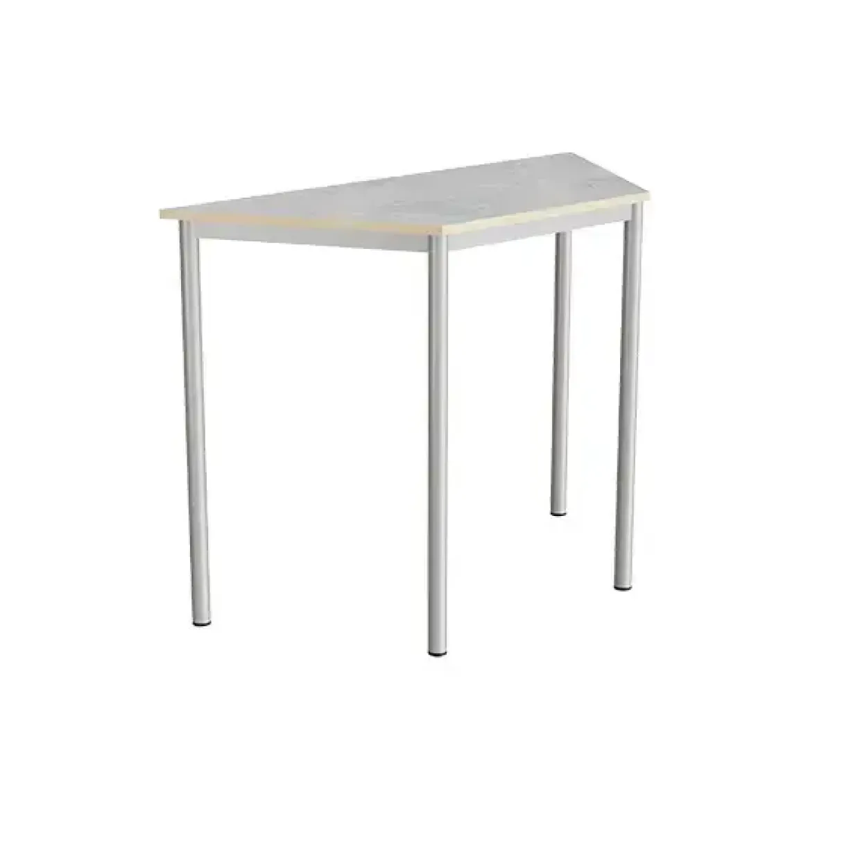 Bord Combi 195, trapezformet, L1200/L600xB520xH900, lys grå, lyddæmpende linoleum, alu stel