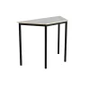 Bord Combi 195, trapezformet, L1200/600xB520xH900 mm, lys grå, lyddæmpende linoleum, sort stel
