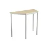 Bord Combi 195, trapezformet, 1200/600x520 mm Højde 900 med birk laminat, alu stel