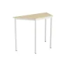 Bord Combi 195, trapezformet, 1200/600x520 mm Højde 900 med birk laminat, hvid stel