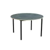 Bord Combi 206, Ø1200 x H720 mm, mørk grå, lyddæmpende linoleum, sort stel