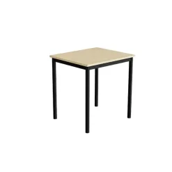 Bord Combi 200, 700x600 mm Højde 720 mm Birk laminat på sort understel