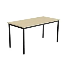 Bord Combi 200, 1400x700 mm Højde 720 mm Birk laminat på sort understel