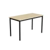 Bord - Combi 200 - 1200x600 mm - Højde 720 mm - birk laminat - sort stel