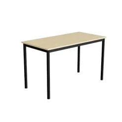 Bord - Combi 200 - 1200x600 mm - Højde 720 mm - birk laminat - sort stel
