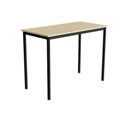 Bord Combi 200, 1200x600 mm Højde 900 mm Birk laminat på sort understel