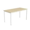 Bord Combi 200, 1400x700 mm Højde 720 mm Birk laminat på hvidt understel