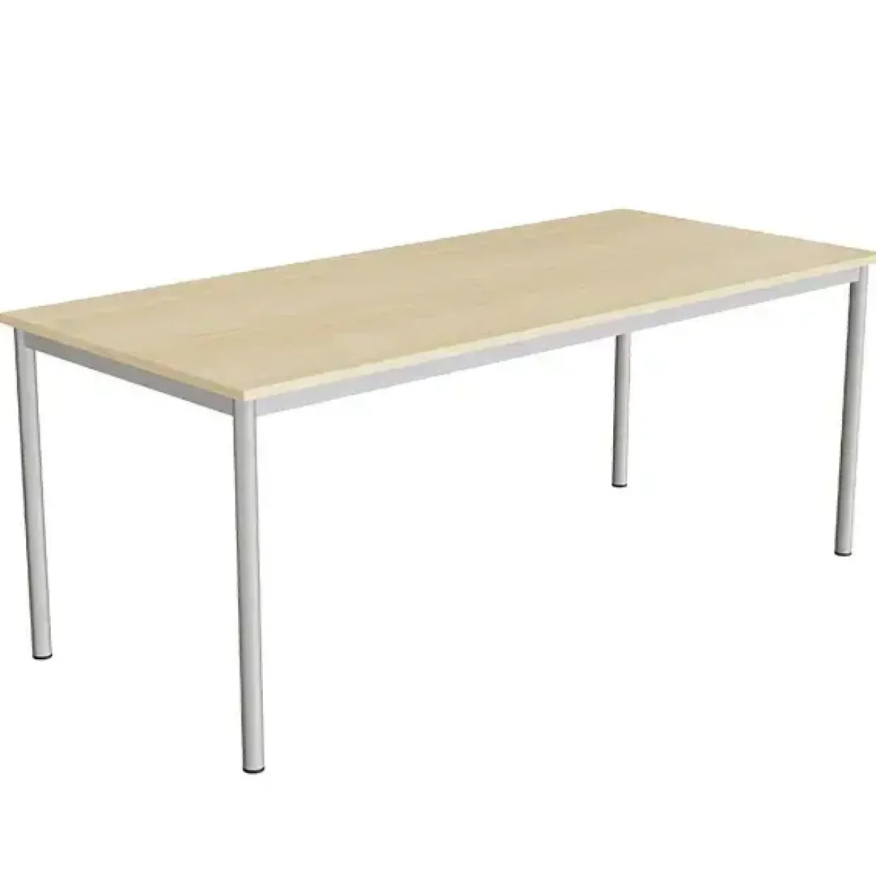 Bord Combi 200, 1800x800 mm Højde 720 mm Birk laminat, alugråt stel