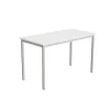 Bord Combi 200, 1200x600 mm Højde 720 mm Hvid laminat på alugråt understel