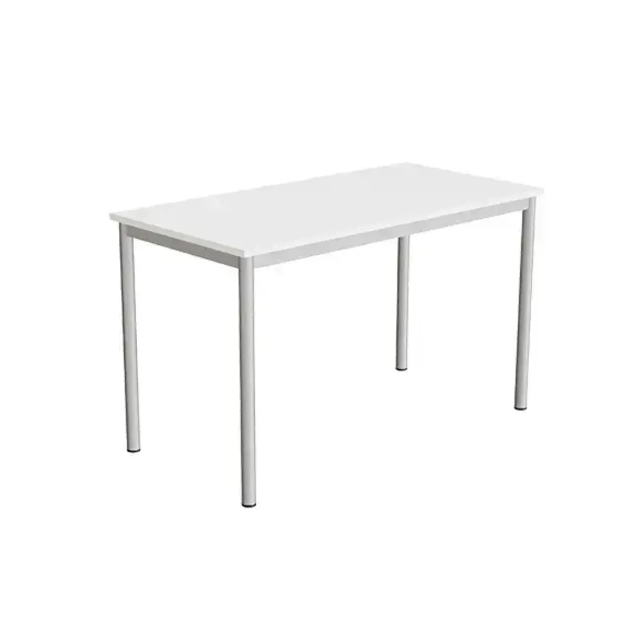 Bord Combi 200, 1200x600 mm Højde 720 mm Hvid laminat på alugråt understel