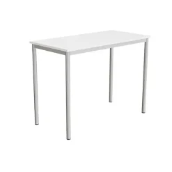Bord Combi 200, 1200x600 mm Højde 900 mm Hvid laminat på alugråt understel