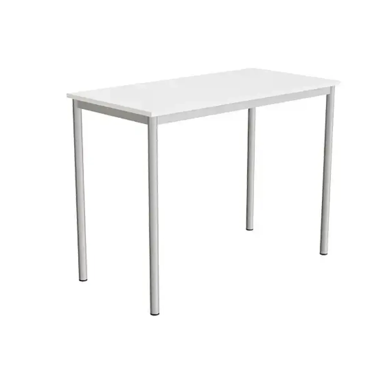 Bord Combi 200, 1200x600 mm Højde 900 mm Hvid laminat på alugråt understel