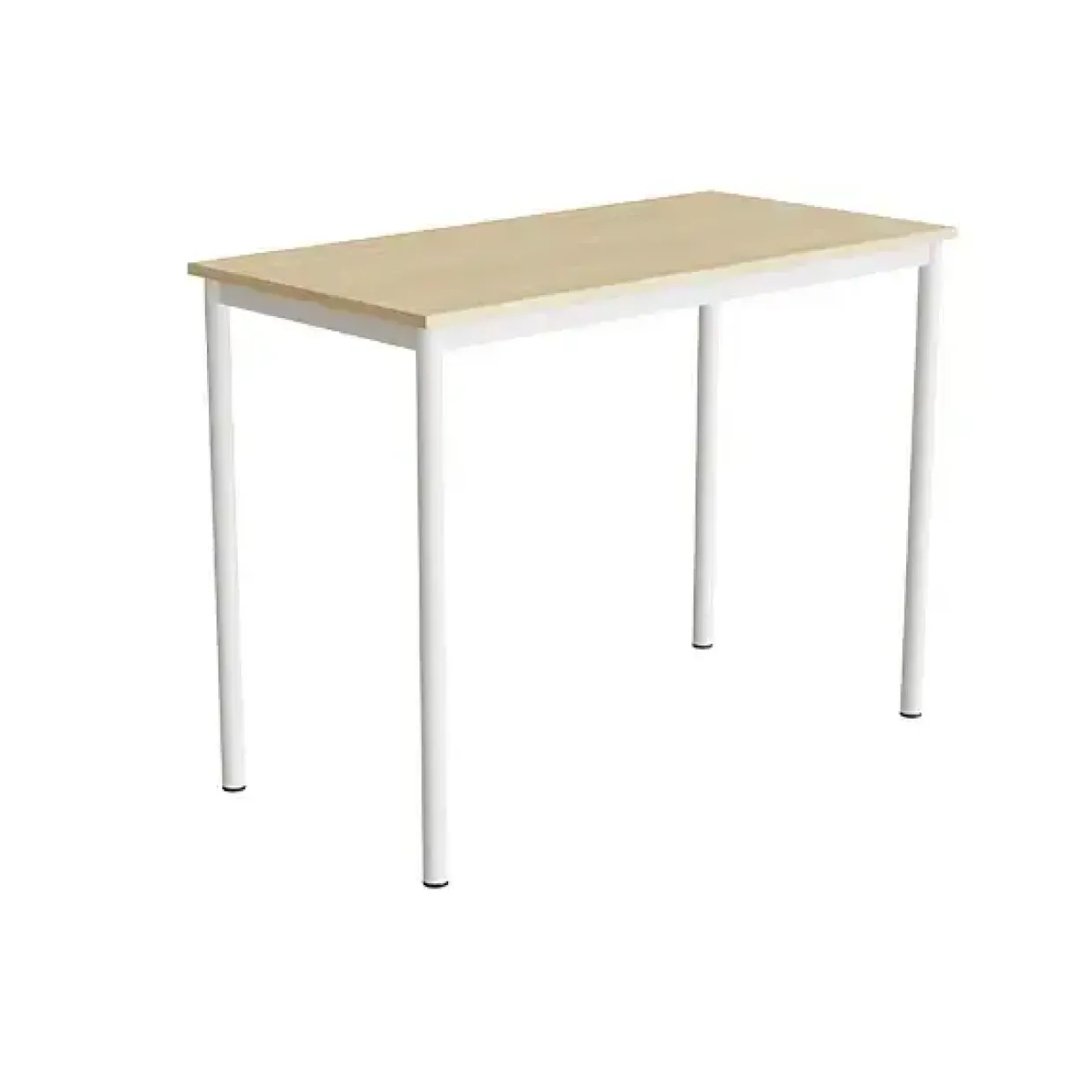 Bord Combi 200, 1200x600 mm Højde 900 mm Lyddæmpende birk laminat på hvidt understel