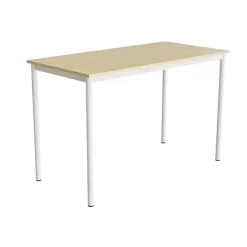 Bord Combi 200, 1400x700 mm Højde 900 mm Lyddæmpende birk laminat på hvidt understel