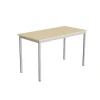 Bord Combi 200, 1200x600 mm Højde 720 mm Lyddæmpende birk laminat på alugråt understel