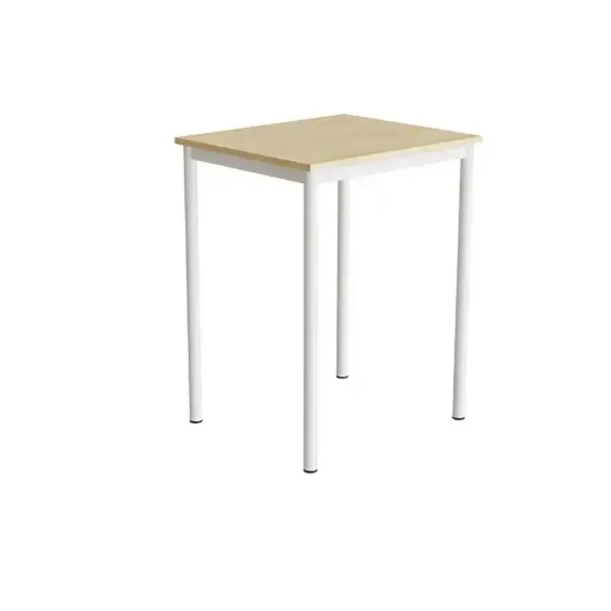 Bord Combi 200, 700x600 mm Højde 900 mm Lyddæmpende birk laminat på hvidt understel