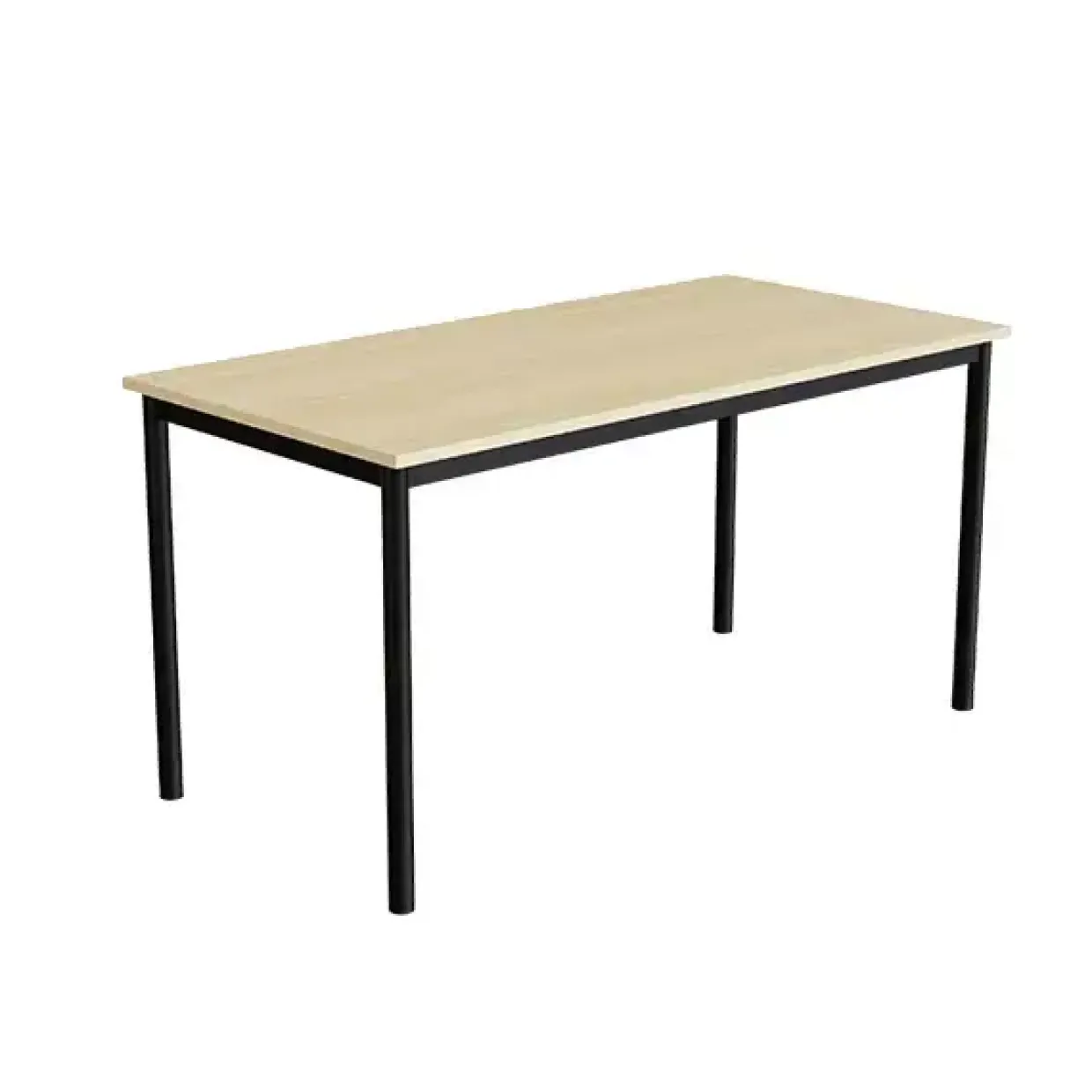 Bord Combi 200, 1400x700 mm Højde 720 mm Lyddæmpende birk laminat på sort understel