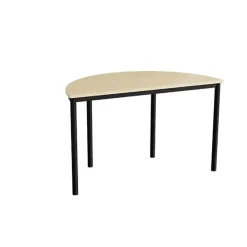 Bord Combi 209, 1200x600 mm højde 720 mm med birk laminat, sort stel