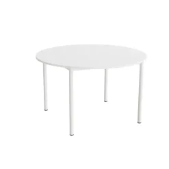 Bord - Combi 206 Ø1200x720mm - Hvid Laminat - Hvidt Helsvejst Stel