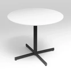 Bord Cruzo Ø1200 mm, Hvid med sort understel