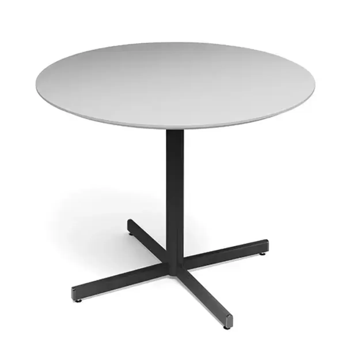 Bord Cruzo Ø1200 mm, Lys grå med sort understel
