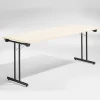Bord Dinner, Birk 1800x800 mm, Sort understel