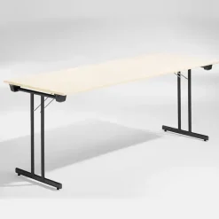 Bord Dinner, Birk 1800x800 mm, Sort understel