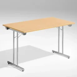Bord Dinner, Bøk 1200x800 mm, Alugråt understel