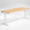 Bord Dinner, Bøk 1800x800 mm, Alugråt understel